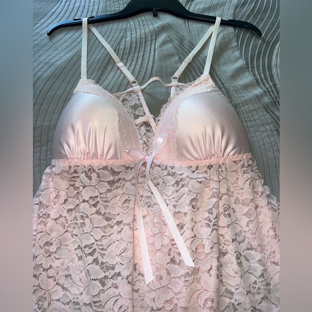 Pink lace Babydoll